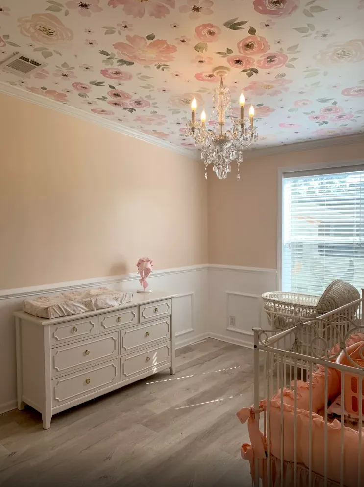 Quality wallpaper installation in a residential setting